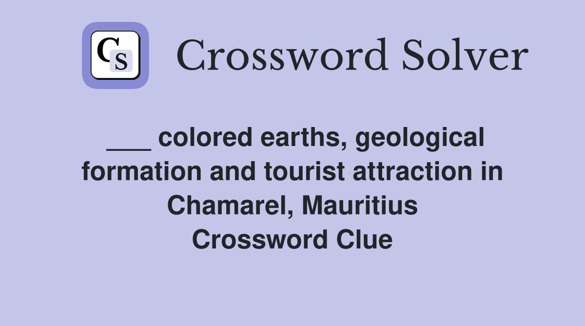 colored earths, geological formation and tourist attraction in Chamarel